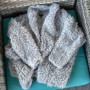 Cozy Gray Faux Fur Jacket